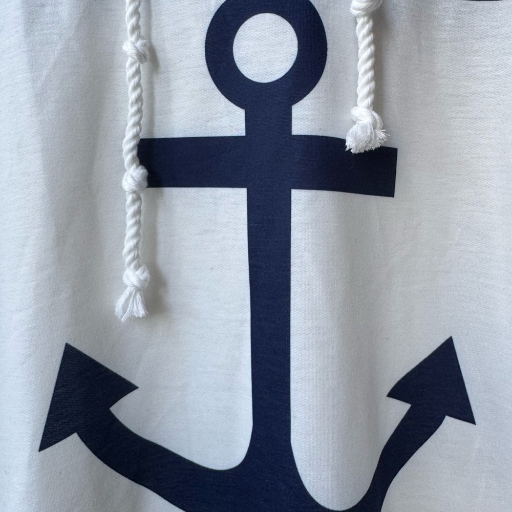 ❤️ Exclusive ❤️Navy and White Anchor Sweater NWT - Picture 2 of 3